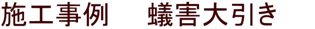 施工事例　　蟻害大引き　　